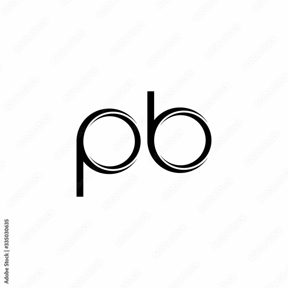 PB Logo monogram with slice rounded modern design template PB Logo monogram with slice rounded modern design template