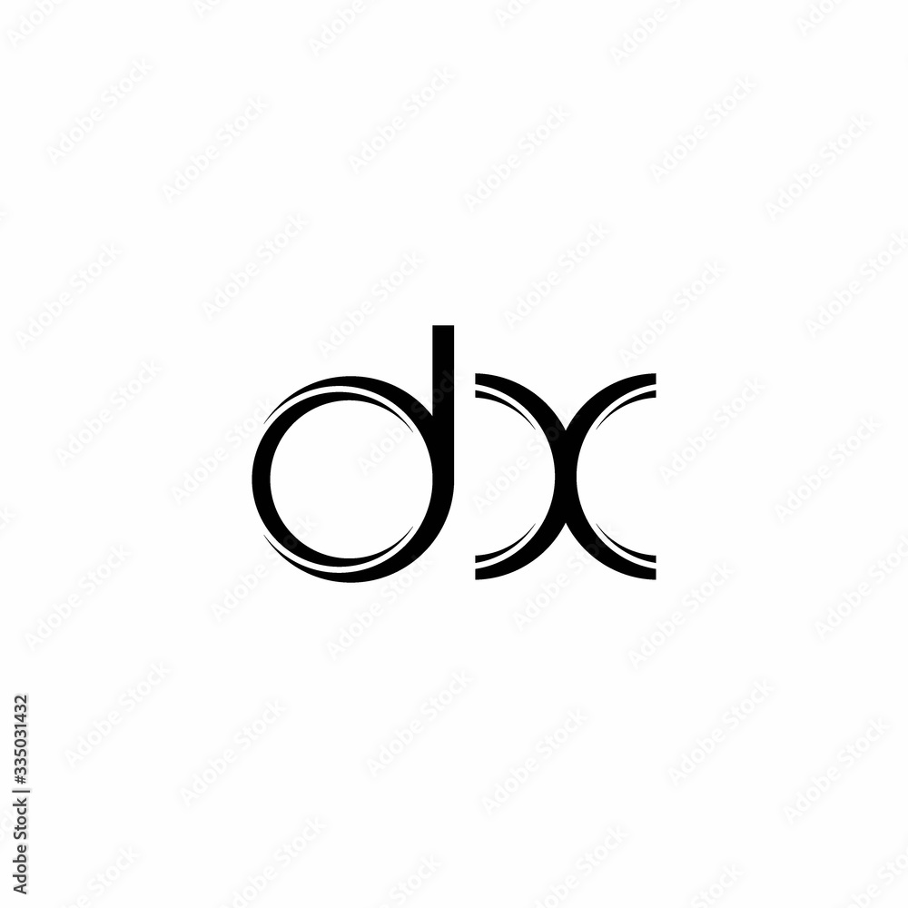 DX Logo monogram with slice rounded modern design template DX Logo monogram with slice rounded modern design template