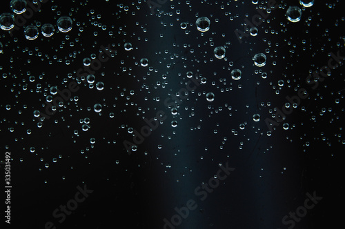 water drops on dark background