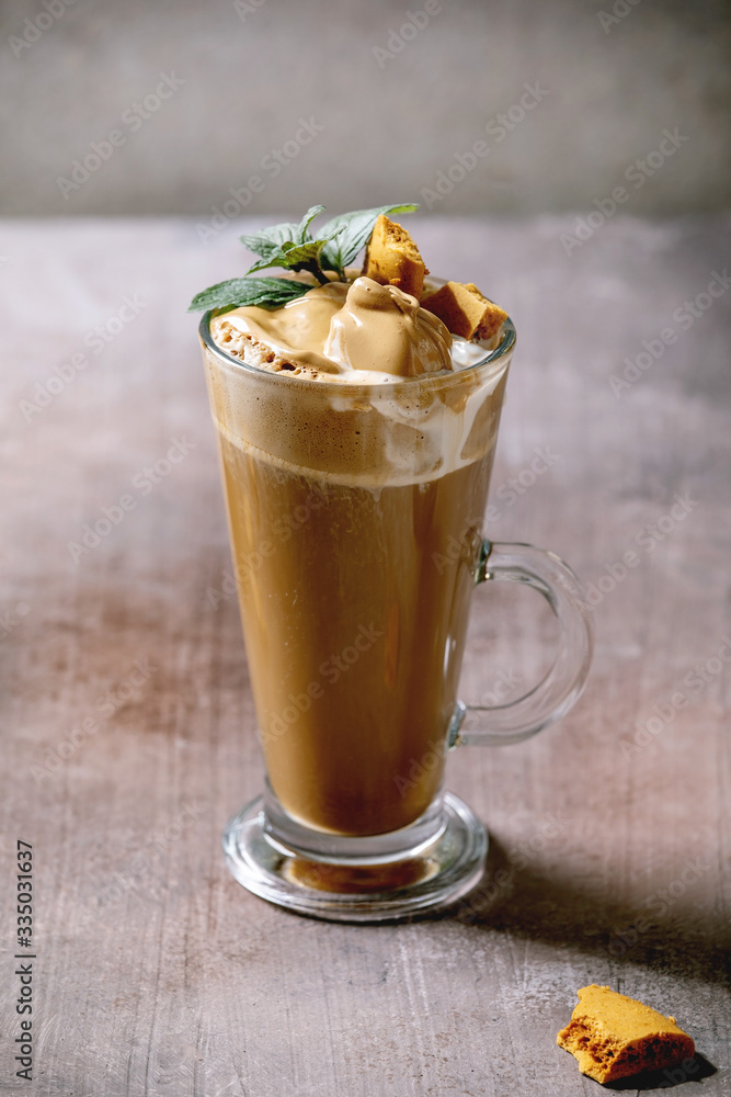 Dalgona coffee drink Dalgona coffee drink