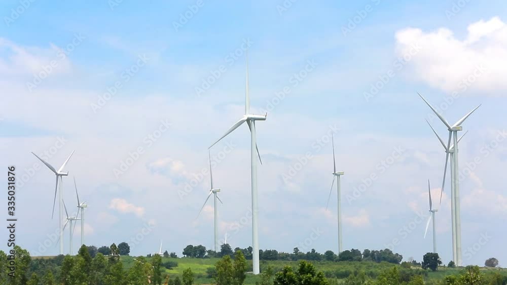 Eco power, Wind Turbine on a Wind Farm. Eco power, Wind Turbine on a Wind Farm.