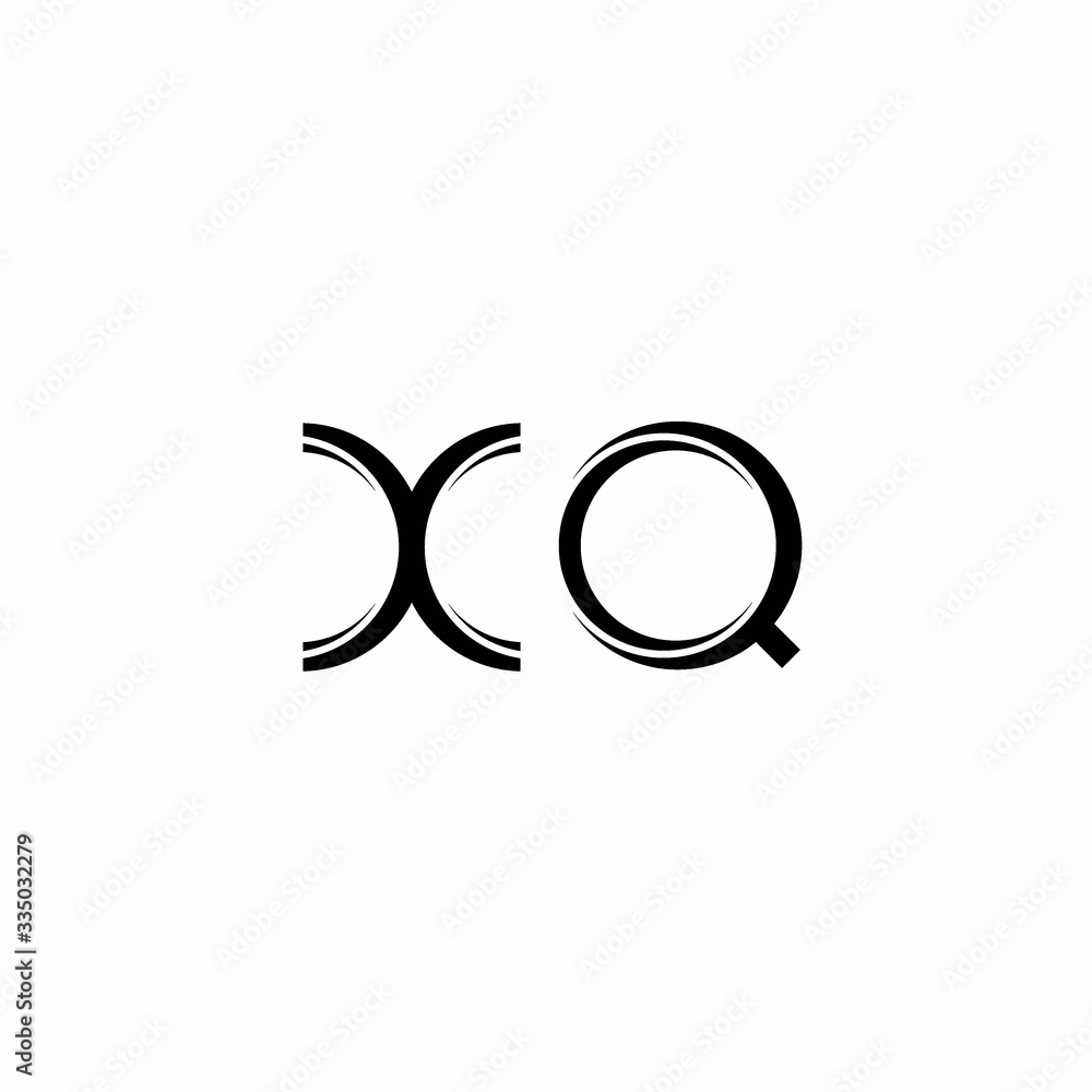 XQ Logo monogram with slice rounded modern design template XQ Logo monogram with slice rounded modern design template