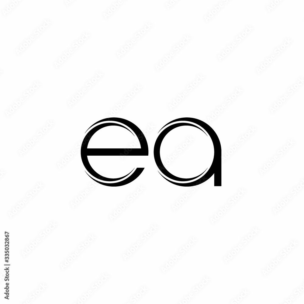 EA Logo monogram with slice rounded modern design template EA Logo monogram with slice rounded modern design template