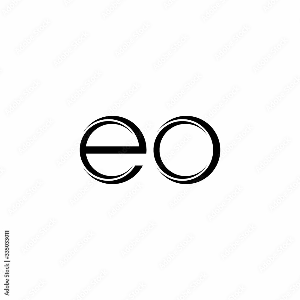 EO Logo monogram with slice rounded modern design template EO Logo monogram with slice rounded modern design template