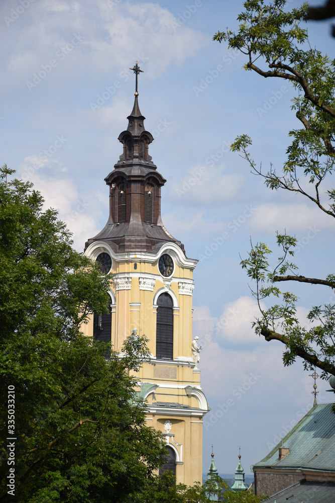 Tower of Cathedral Basilica of the Assumption of the Blessed Virgin Mary and St. John the Baptist in Przemyśl, a Roman Catholic cathedral
