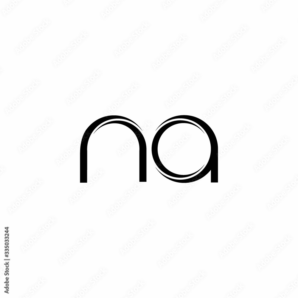 NA Logo monogram with slice rounded modern design template NA Logo monogram with slice rounded modern design template
