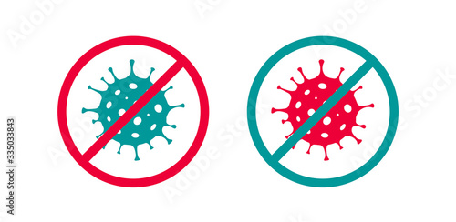 Coronavirus vector icons. Coronavirus 2019 nCov, Covid 19 NCP virus