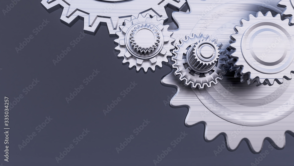 engine gear wheels, industrial background. 3d rendering engine gear wheels, industrial background. 3d rendering