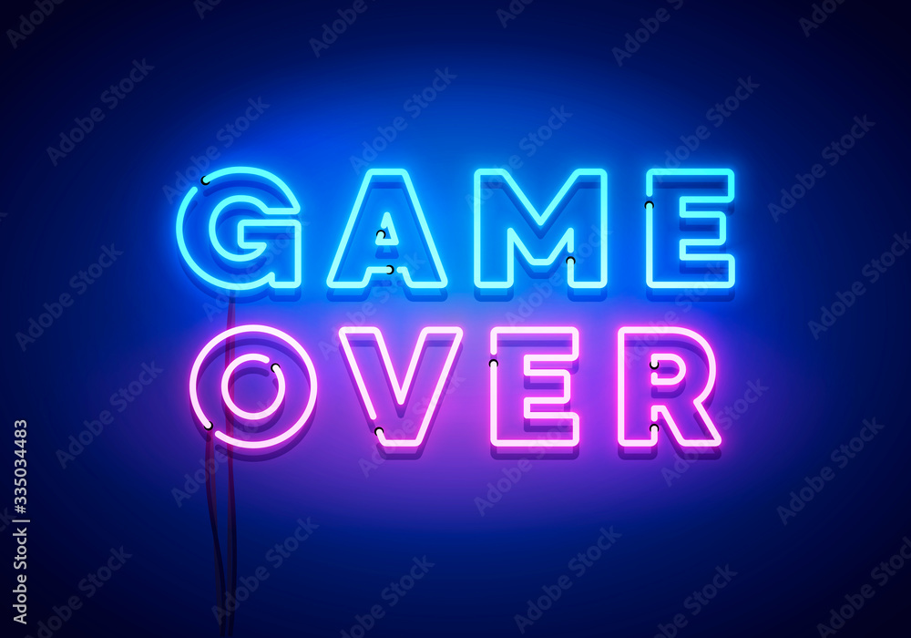 Game over neon light hotsell