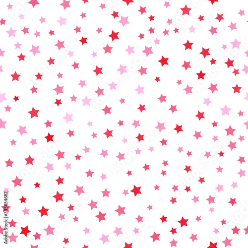 Abstract geometric seamless pattern with red halftone stars on white background. Template design for web page  textures  card  poster  fabric  textile.