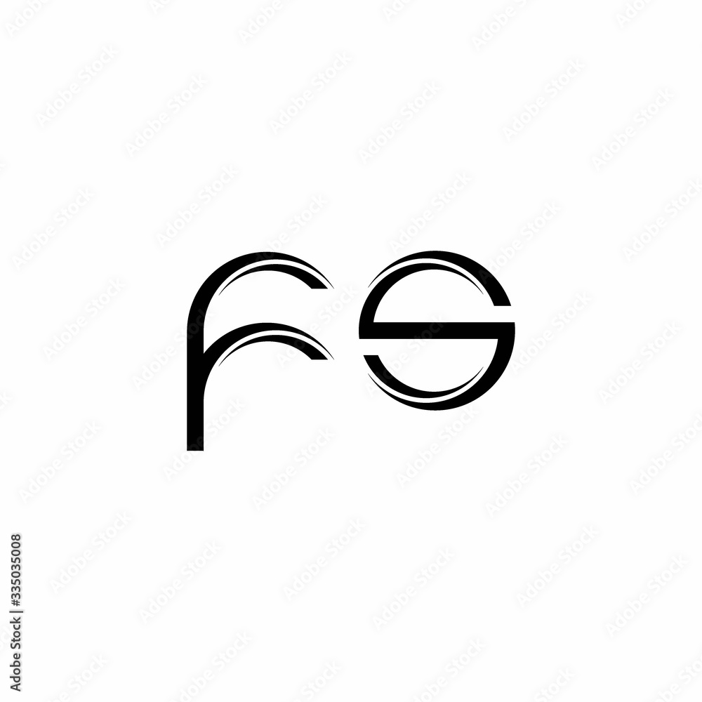 FS Logo monogram with slice rounded modern design template FS Logo monogram with slice rounded modern design template