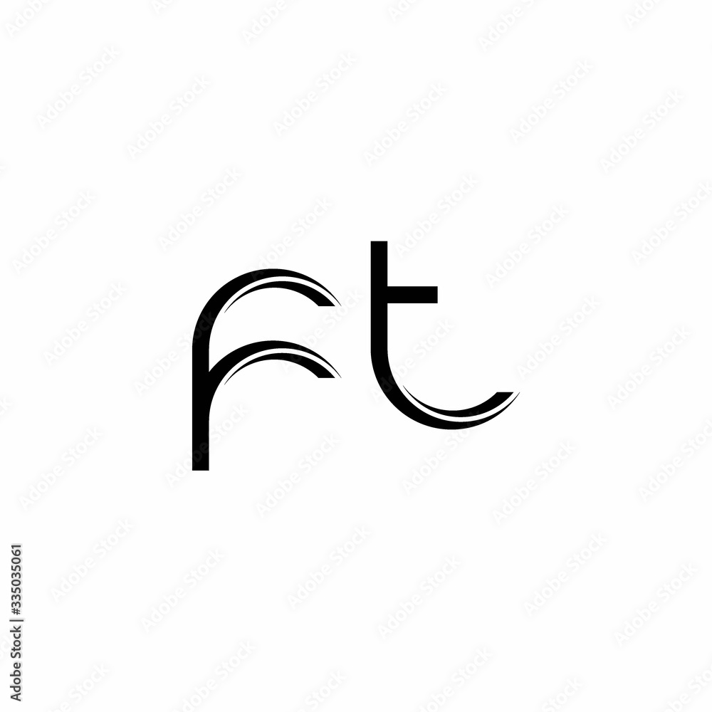 FT Logo monogram with slice rounded modern design template FT Logo monogram with slice rounded modern design template