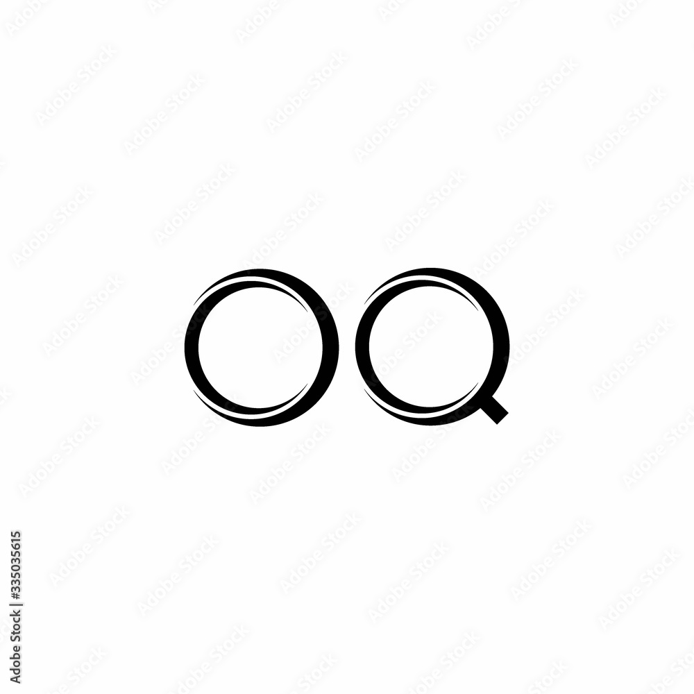 OQ Logo monogram with slice rounded modern design template OQ Logo monogram with slice rounded modern design template
