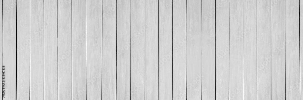 Naklejka premium white wood pattern and texture for background. panorama picture