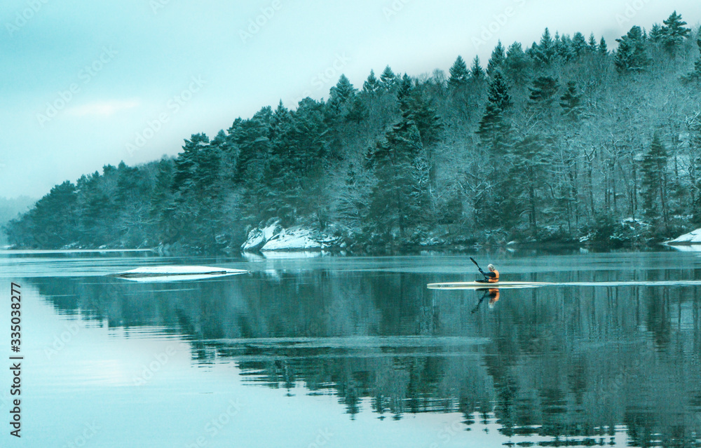 Ταπετσαρία It is winter, frosty and slightly foggy