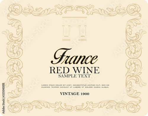 WINE LABEL ORNAMENTAL DESIGN GRAPHIC AMARONE AND PROSECCO 