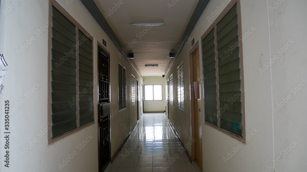 empty corridor in modern building