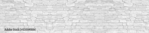 panorama  white clean Slate Marble Split Face Mosaic  pattern and background brick wall floor top view surfac