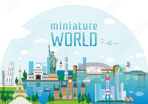 illutration of miniature world