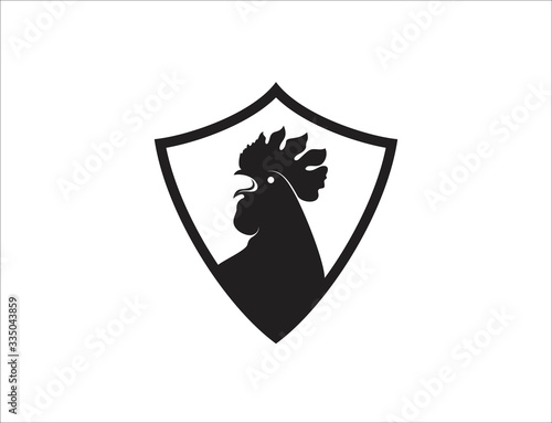rooster icon. cock face vector illustration.