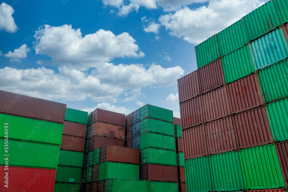 Fototapeta premium Logistic Industrial Container Yard.