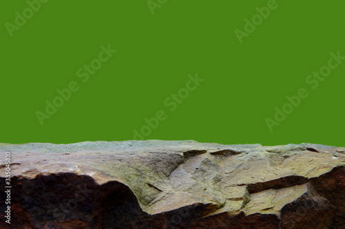 A Rock Mineral, Showing a Rough Texture to the Horizontal Ledge of the Stone Shelf.