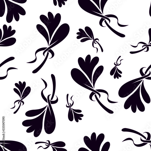 seamless pattern bellflower on white background