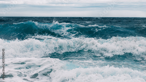 waves on the blue sea