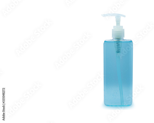 bottle of alcohol gel for hand wash
