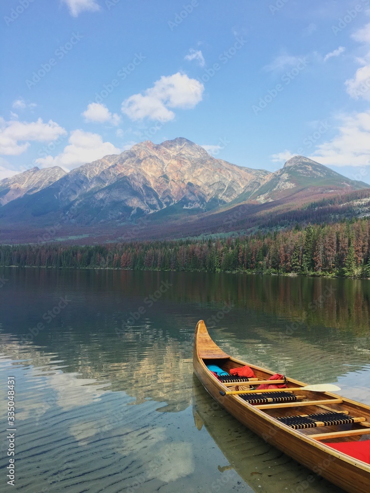 Canoe on Pyramid Lake 