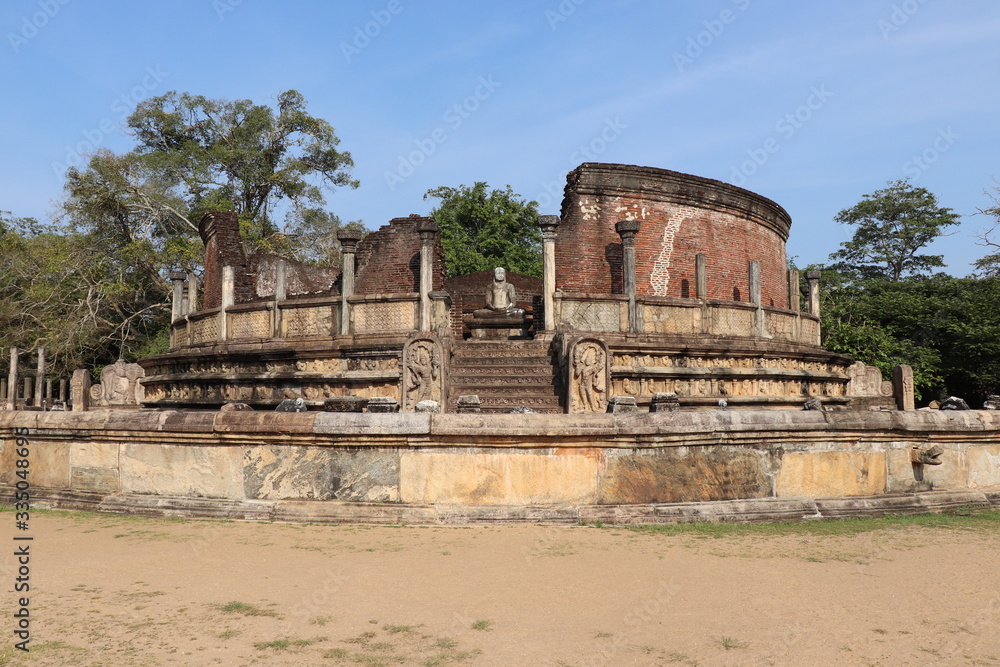 Fototapeta premium Ruines Temples Polonnaruwa Sri Lanka Triangle Culturel