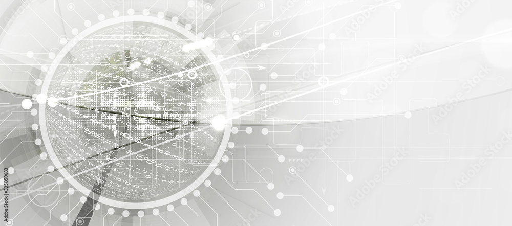 Obraz premium Technology data background, idea of global business solution