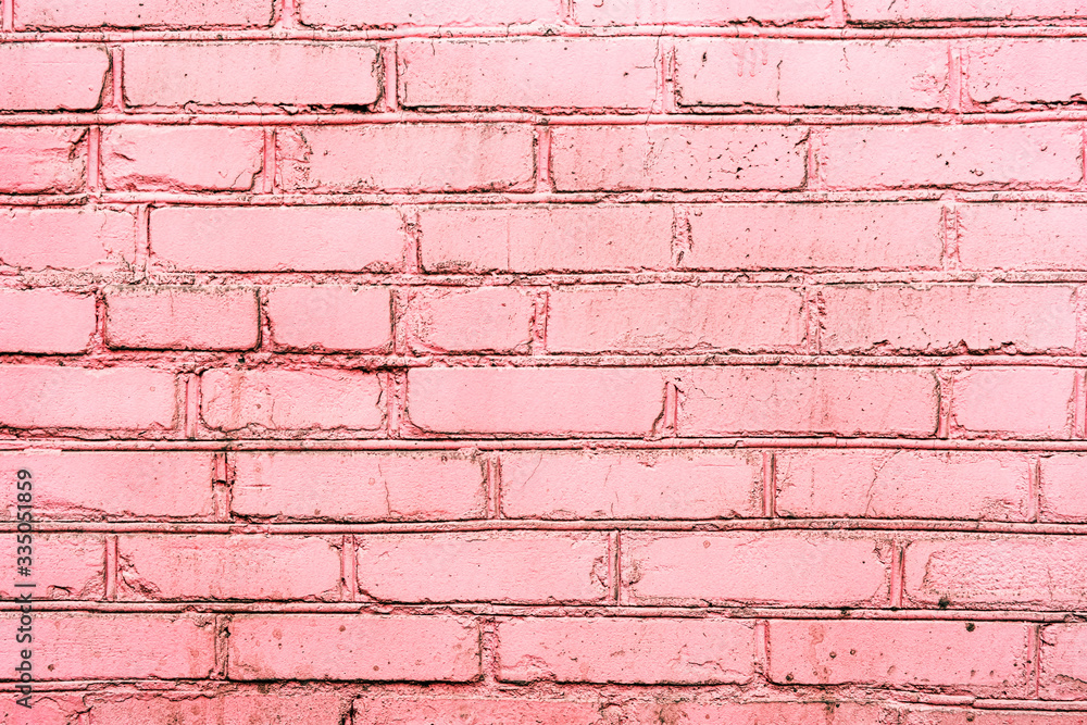 Old pink painted brick wall texture or background. High contrast and resolution image with place for text. Template for design Old pink painted brick wall texture or background. High contrast and resolution image with place for text. Template for design
