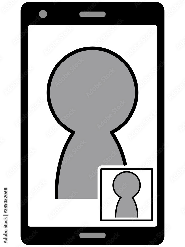 シンプルなシルエットのスマホ会議 モノクロ Stock Vector Adobe Stock シンプルなシルエットのスマホ会議 モノクロ Stock Vector Adobe Stock