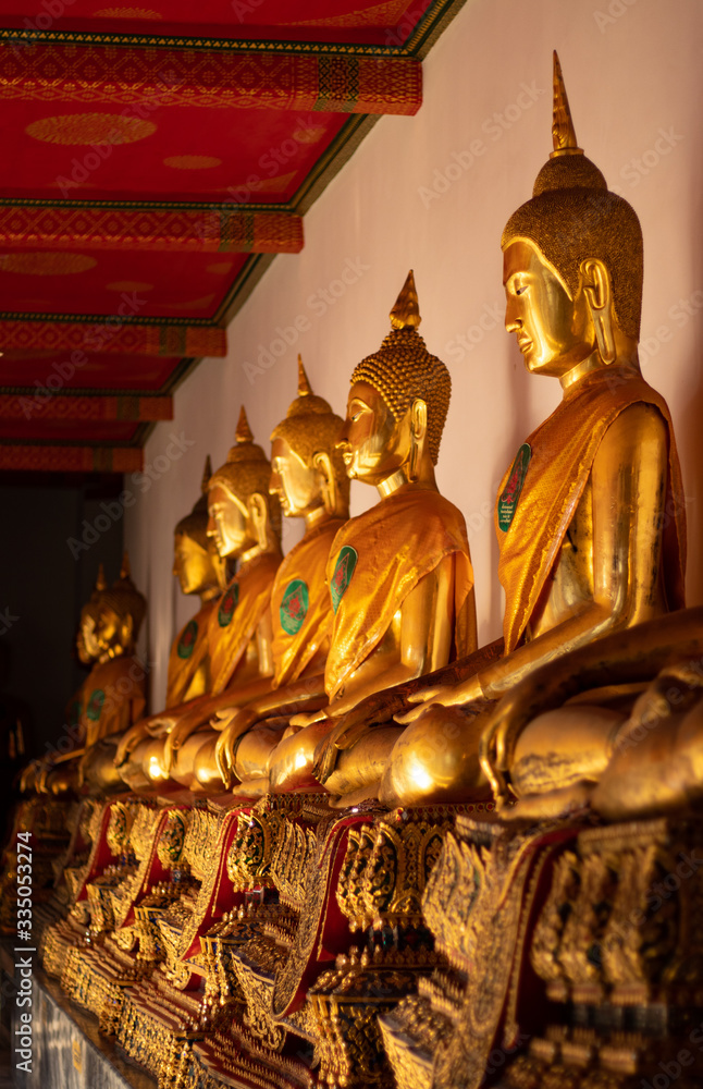 A beautiful view of Wat Pho buddhist temple in Bangkok, Thailand. A beautiful view of Wat Pho buddhist temple in Bangkok, Thailand.