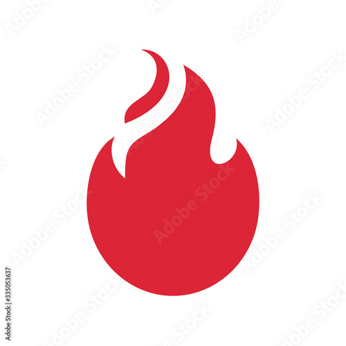 Fire vector logo design template, flame icon