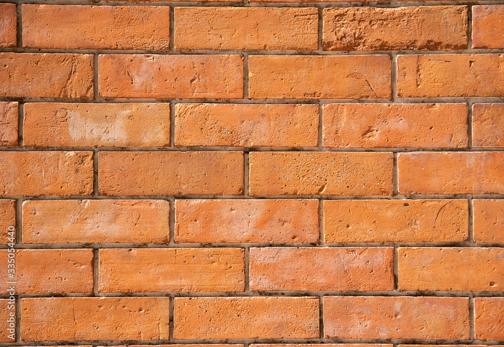 wall of orange bricks wall of orange bricks