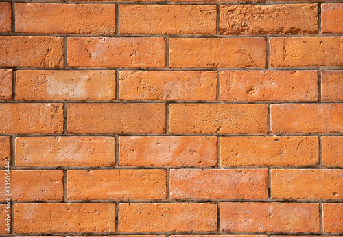 wall of orange bricks