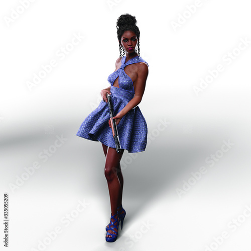 Black Girl with Shotgun