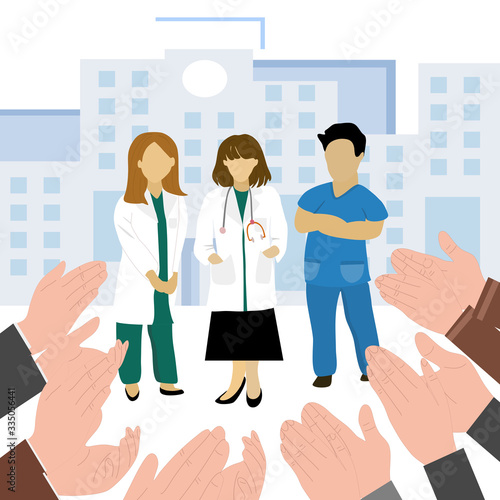 To cheer A doctor Encouragement Clap Fighting Fight the disease covid-19 virus corona doctor Take care of yourself physician