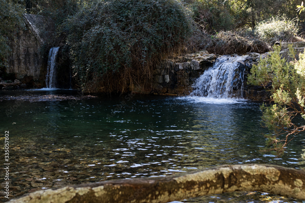 Obraz premium Watercourses along the Muru Mannu Waterfall Trail