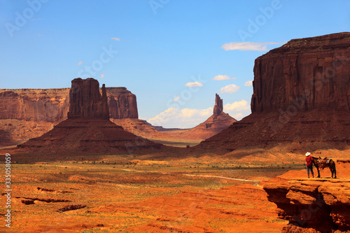 Utah/Arizona / USA - August 10, 2015: The Monument Valley Navajo Tribal Reservation landscape, Utah/Arizona, USA
