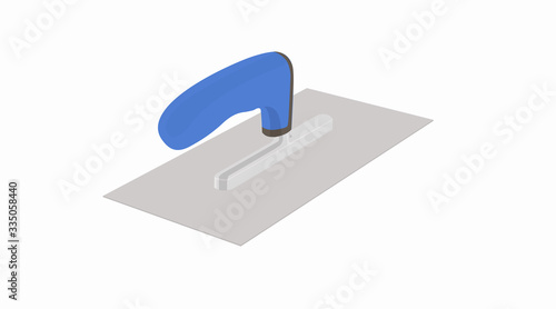 Vector Isolated Illustration of a Plaster Trowel