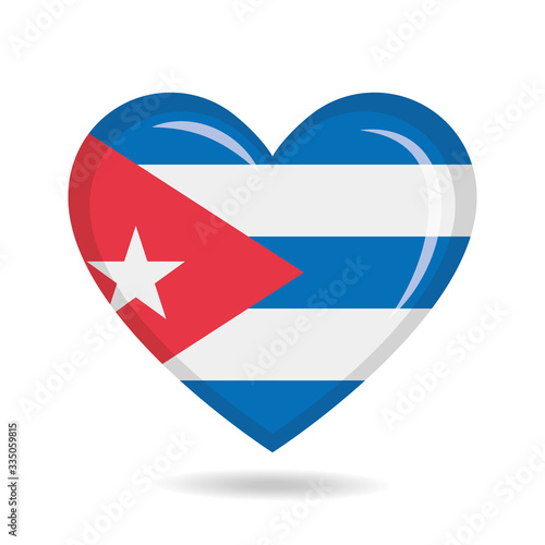 Cuba national flag in heart shape vector illustration Free Download Cuba national flag in heart shape vector illustration - GFXLoad