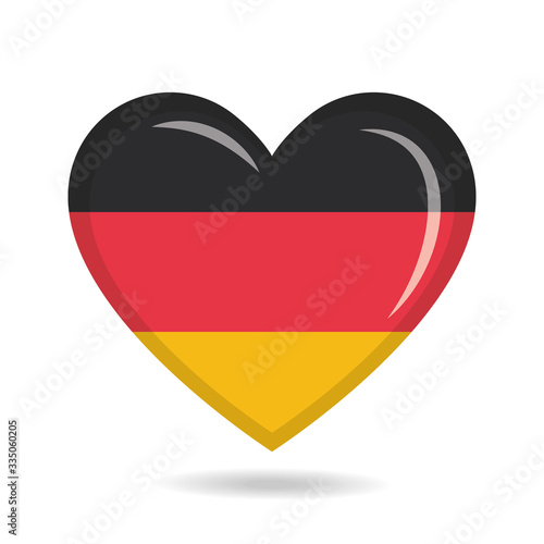 Germany national flag in heart shape vector illustration Free Download Germany national flag in heart shape vector illustration - GFXLoad