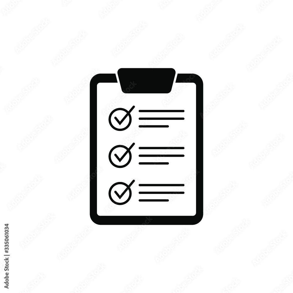 Clipboard icon. Checklist sign symbol for web site and app design. Clipboard icon. Checklist sign symbol for web site and app design.