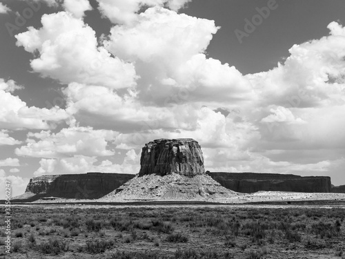 Desert landscape photo Utah Black and white