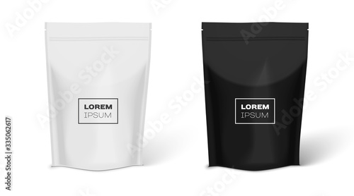 White and Black Blank Foil Food