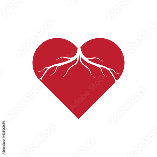 human veins, red blood vessels design and arteries Vector illustration isolated