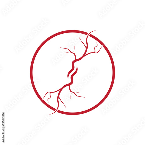 human veins, red blood vessels design and arteries Vector illustration isolated